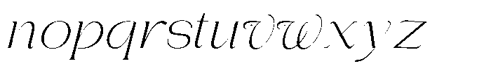 Gentano Athiroen  Italic Light Expanded Font LOWERCASE
