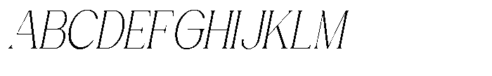 Gentano Athiroen  Italic Light Extra Condensed Font UPPERCASE
