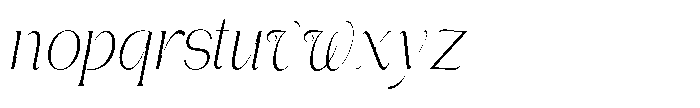 Gentano Athiroen  Italic Light Extra Condensed Font LOWERCASE