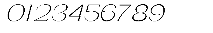 Gentano Athiroen  Italic Light Extra Expanded Font OTHER CHARS