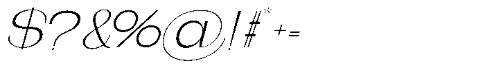 Gentano Athiroen  Italic Light Extra Expanded Font OTHER CHARS