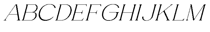 Gentano Athiroen  Italic Light Extra Expanded Font UPPERCASE