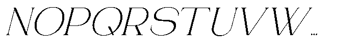 Gentano Athiroen  Italic Light Extra Expanded Font UPPERCASE