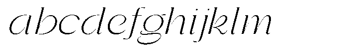 Gentano Athiroen  Italic Light Extra Expanded FONT
