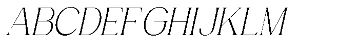 Gentano Athiroen  Italic Light Semi Condensed Font UPPERCASE