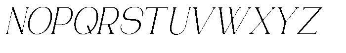 Gentano Athiroen  Italic Light Semi Condensed Font UPPERCASE