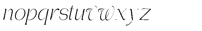 Gentano Athiroen  Italic Light Semi Condensed Font LOWERCASE