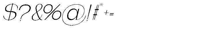 Gentano Athiroen  Italic Light Semi Expanded Font OTHER CHARS