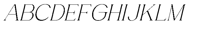 Gentano Athiroen  Italic Light Semi Expanded Font UPPERCASE