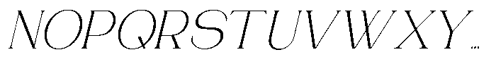 Gentano Athiroen  Italic Light Semi Expanded Font UPPERCASE