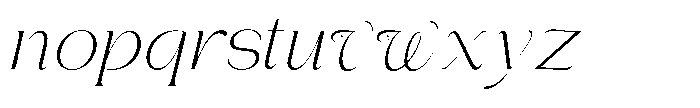 Gentano Athiroen  Italic Light Semi Expanded Font LOWERCASE