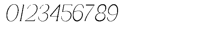Gentano Athiroen  Italic Light Ultra Condensed Font OTHER CHARS