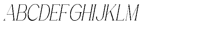 Gentano Athiroen  Italic Light Ultra Condensed Font UPPERCASE