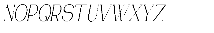 Gentano Athiroen  Italic Light Ultra Condensed Font UPPERCASE