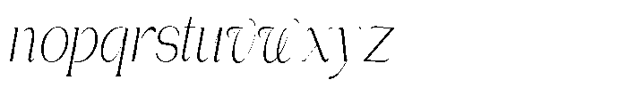 Gentano Athiroen  Italic Light Ultra Condensed Font LOWERCASE