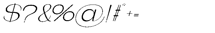 Gentano Athiroen  Italic Light Ultra Expanded Font OTHER CHARS