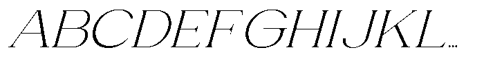 Gentano Athiroen  Italic Light Ultra Expanded Font UPPERCASE