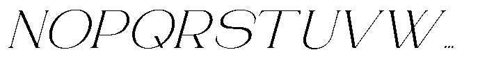 Gentano Athiroen  Italic Light Ultra Expanded Font UPPERCASE