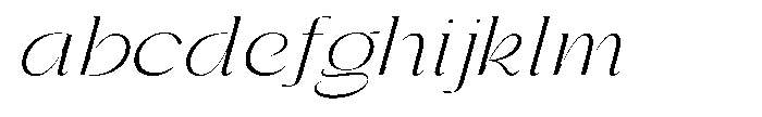 Gentano Athiroen  Italic Light Ultra Expanded FONT
