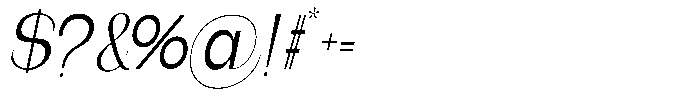 Gentano Athiroen  Italic Medium Condensed Font OTHER CHARS