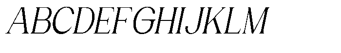 Gentano Athiroen  Italic Medium Condensed Font UPPERCASE