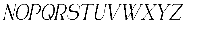 Gentano Athiroen  Italic Medium Condensed Font UPPERCASE