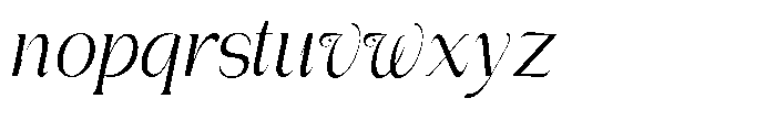 Gentano Athiroen  Italic Medium Condensed Font LOWERCASE