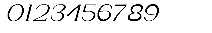 Gentano Athiroen  Italic Medium Expanded Font OTHER CHARS