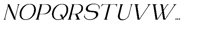 Gentano Athiroen  Italic Medium Expanded Font UPPERCASE