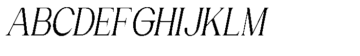 Gentano Athiroen  Italic Medium Extra Condensed Font UPPERCASE