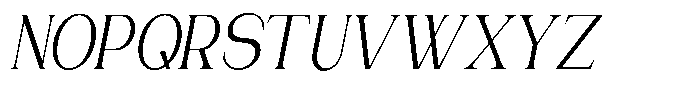 Gentano Athiroen  Italic Medium Extra Condensed Font UPPERCASE