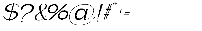 Gentano Athiroen  Italic Medium Extra Expanded Font OTHER CHARS