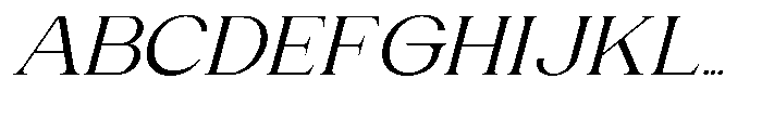 Gentano Athiroen  Italic Medium Extra Expanded Font UPPERCASE