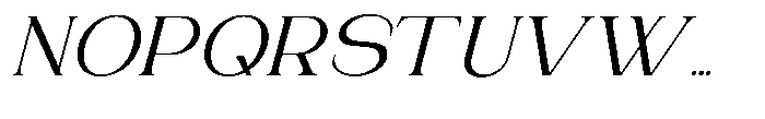Gentano Athiroen  Italic Medium Extra Expanded Font UPPERCASE