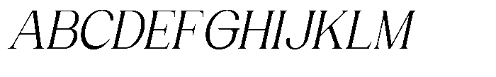 Gentano Athiroen  Italic Medium Semi Condensed Font UPPERCASE
