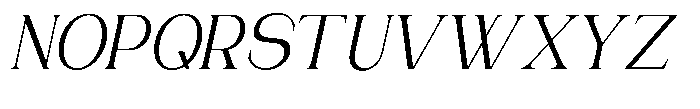 Gentano Athiroen  Italic Medium Semi Condensed Font UPPERCASE