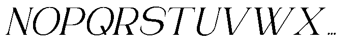 Gentano Athiroen  Italic Medium Semi Expanded Font UPPERCASE