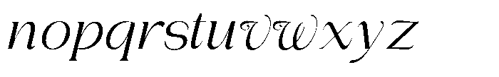 Gentano Athiroen  Italic Medium Semi Expanded Font LOWERCASE