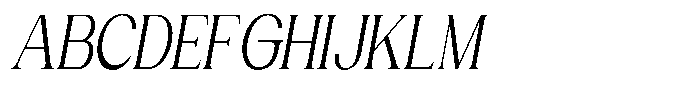 Gentano Athiroen  Italic Medium Ultra Condensed Font UPPERCASE