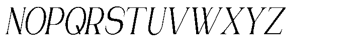 Gentano Athiroen  Italic Medium Ultra Condensed Font UPPERCASE