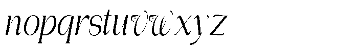 Gentano Athiroen  Italic Medium Ultra Condensed Font LOWERCASE
