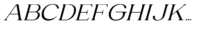 Gentano Athiroen  Italic Medium Ultra Expanded Font UPPERCASE