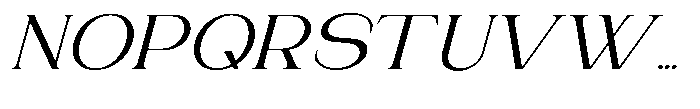 Gentano Athiroen  Italic Medium Ultra Expanded Font UPPERCASE