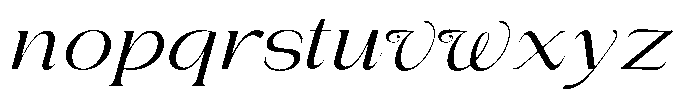 Gentano Athiroen  Italic Medium Ultra Expanded Font LOWERCASE