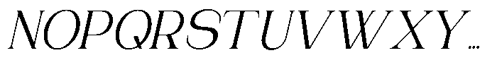 Gentano Athiroen  Italic Medium Font UPPERCASE