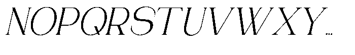 Gentano Athiroen  Italic Regular Font UPPERCASE