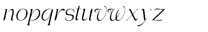 Gentano Athiroen  Italic Regular Font LOWERCASE