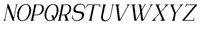 Gentano Athiroen  Italic Semi Bold Condensed Font UPPERCASE