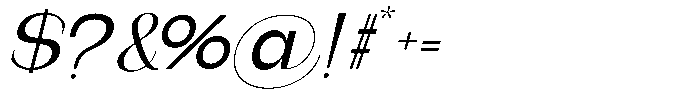 Gentano Athiroen  Italic Semi Bold Expanded Font OTHER CHARS