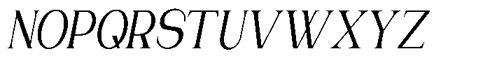 Gentano Athiroen  Italic Semi Bold Extra Condensed Font UPPERCASE